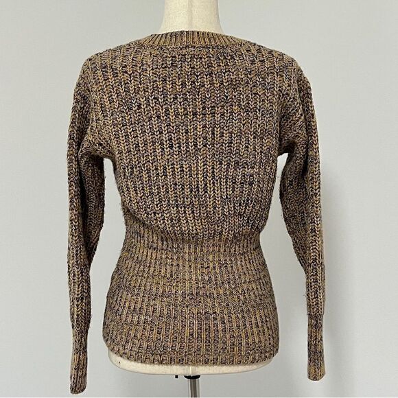 Anthropologie Pilcro & The Letterpress Marika V Neck Slimming Sweater XS Neutral - Picture 5 of 13